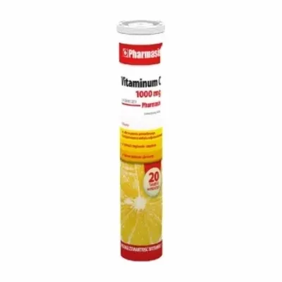 Pharmasis Vitaminum C 1000 mg + Cynk – Odporność i dobre samopoczucie – 20 tabletek musujących