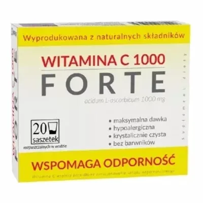 Uniphar Witamina C 1000 Forte 1000 mg – Wsparcie odporności – 20 saszetek