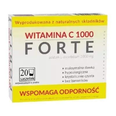 Uniphar Witamina C 1000 Forte 1000 mg – Wsparcie odporności – 20 saszetek