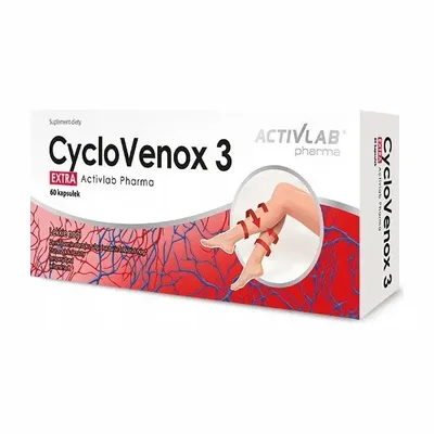 CycloVenox 3 Extra Wspiera Krążenie Żylne 60 Kapsułek