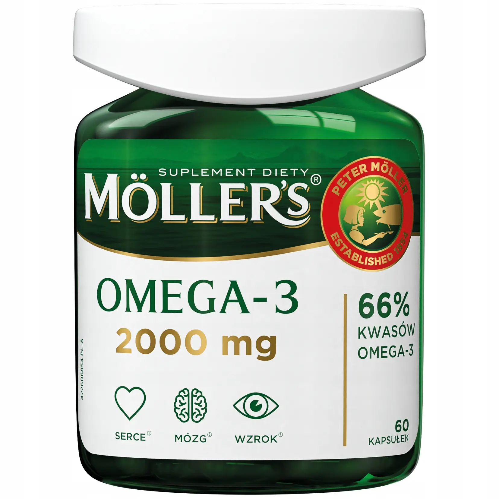 Moller’s Omega-3 2000mg Wysoko Skoncentrowany Odporność 60 Kapsułek ...