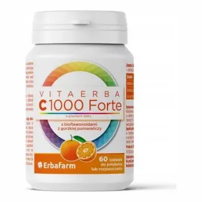 Vitaerba Witamina C 1000 Forte – Z bioflawonoidami – 60 tabletek