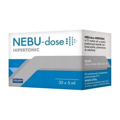 Solinea Nebu-Dose Hipertonic 3% – Hipertoniczny Roztwór do Inhalacji – 30 ampułek x 5ml