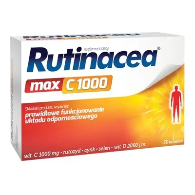 Rutinacea Max C 1000 1000 mg – Maksymalne Wsparcie Odporności – 30 tabletek