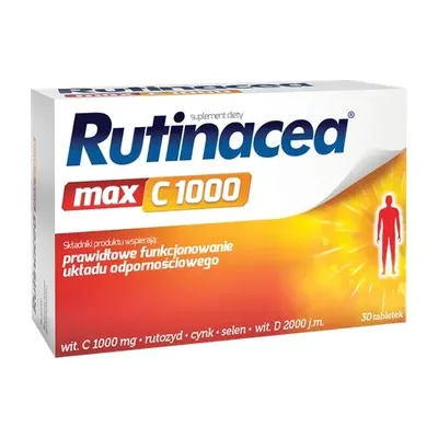 Rutinacea Max C 1000 1000 mg – Maksymalne Wsparcie Odporności – 30 tabletek