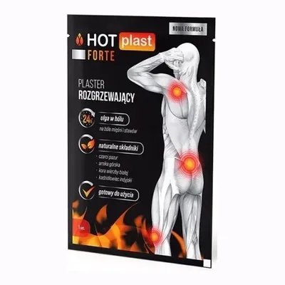 Hot Plast Forte Plaster Rozgrzewający 9x14 cm – Działanie do 24h – 1 sztuka