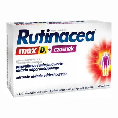 Rutinacea Max D3 + Czosnek tabl. 60tabl.