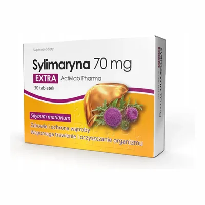 Sylimaryna Extra 70mg Wsparcie Wątroby Trawienie 30 Tabletek