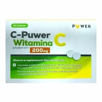 Puwer C-Puwer Witamina C 200mg – Wsparcie Odporności – 60 tabletek