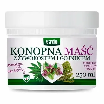 Virde Maść Konopna z Żywokostem i Gojnikiem – Intensywna Pielęgnacja – 250 ml
