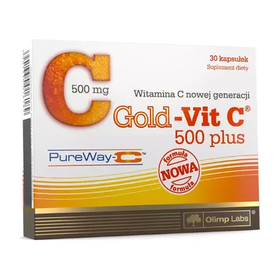 Olimp Gold-Vit C 500 Plus – Witamina C PureWay-C® – 30 kapsułek