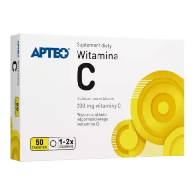 Apteo Witamina C 200 mg – Wsparcie odporności – 50 tabletek