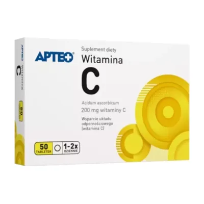 Apteo Witamina C 200 mg – Wsparcie odporności – 50 tabletek