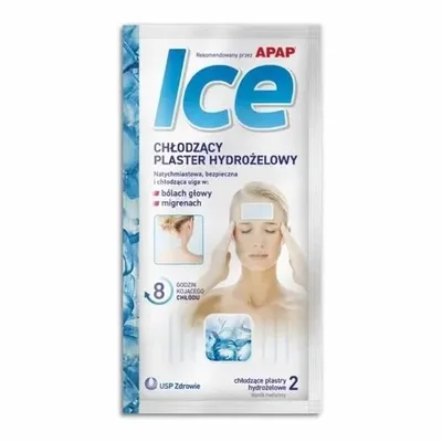 Apap Ice Chłodzący Plaster Hydrożelowy – Z Mentolem – 2 sztuki