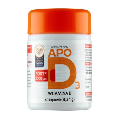 ApoD3 Forte Witamina D3 2000 Odporność 60 kapsułek
