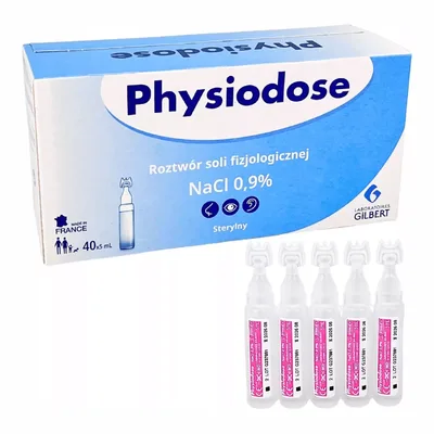 Physiodose NaCl 0.9% – Sterylny Roztwór Soli Fiziologicznej – 40x5ml