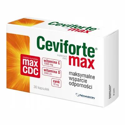 Ceviforte Max 1000 mg + 2000 j.m. – Wzmocnienie odporności – 30 kapsułek