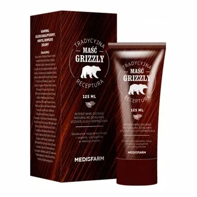 Medifar Maść Grizzly Tradycyjna Receptura – Silnie Rozgrzewająca – 125ml