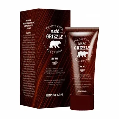 Medifar Maść Grizzly Tradycyjna Receptura – Silnie Rozgrzewająca – 125ml
