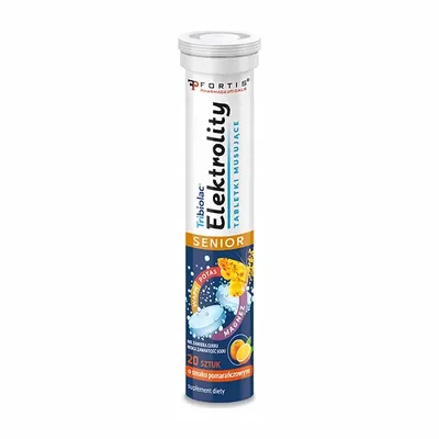 Tribiolac Elektrolity Senior Smak Pomrańczowy 20 Tabletek Musujących