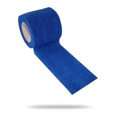 YellowBAND Bandaż Kohezyjny Samoprzylepny 7,5 cm x 4,5 m – Niebieski, Wyrób Medyczny – 1 szt.