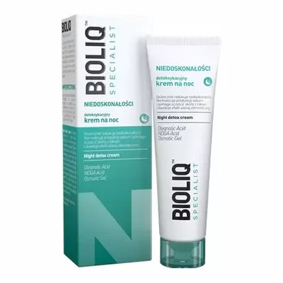 Bioliq Specialist Niedoskonałości Detoksykujący Krem Na Noc – Wspomaganie redukcji niedoskonałości i normalizacja sebum – 30 ml