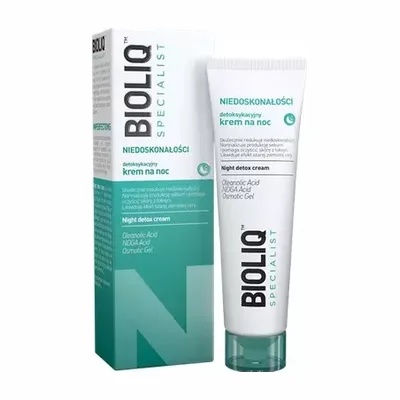 Bioliq Specialist Niedoskonałości Detoksykujący Krem Na Noc – Wspomaganie redukcji niedoskonałości i normalizacja sebum – 30 ml