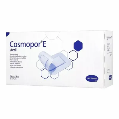 Hartmann Cosmopor E 15cm x 6cm – Jałowy Opatrunek Samoprzylepny – 25 sztuk