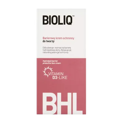 Bioliq BHL Barierowy Krem Ochronny do Twarzy – Z Kompleksem Vitamin D3-like – 50 ml