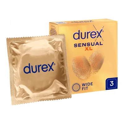 Prezerwatywy Durex Sensual XL Super Cienkie Powiększone Duże 3 Sztuki