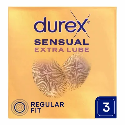Prezerwatywy Durex Sensual Extra Lube Z Dodatkowym Lubrykantem 3 Sztuki