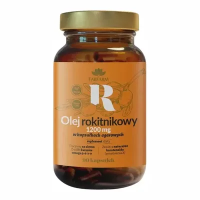 Olej Rokitnikowy 1200mg Kwasy Omega Odporność Zdrowa Skóra 90 Kapsułek