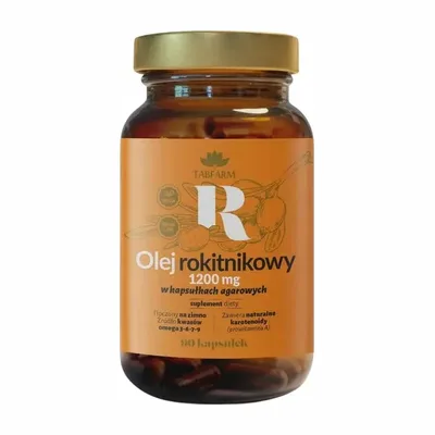 Olej Rokitnikowy 1200mg Kwasy Omega Odporność Zdrowa Skóra 90 Kapsułek
