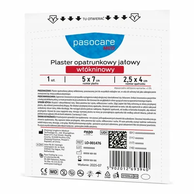 Plaster Opatrunkowy Jałowy Pasocare Med 5cm x 7cm