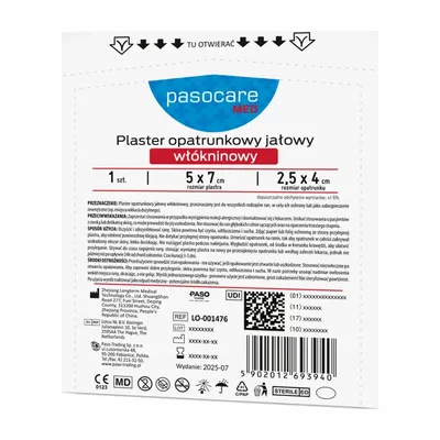 Plaster Opatrunkowy Jałowy Pasocare Med 5cm x 7cm