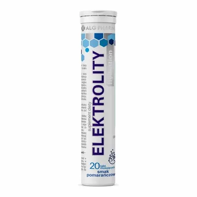 Elektrolity Hydration Pomarańczowe ALG Pharma 20 Tabletek Musujących