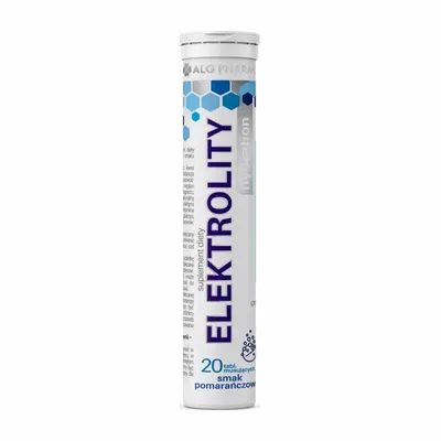 Elektrolity Hydration Pomarańczowe ALG Pharma 20 Tabletek Musujących