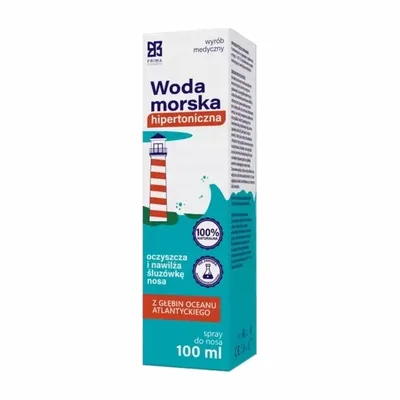 Woda Morska Hipertoniczna Oczyszcza I Nawilża Śluzówkę Nosa 100ml