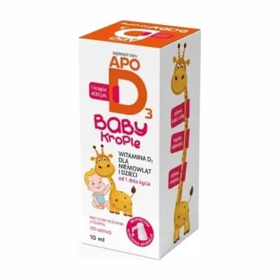 ApoD3 Baby Krople Wit D Dla Dzieci I Niemowląt 400 j.m. 10ml