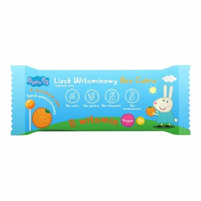 Lizak Witaminowy Bez Cukru Peppa Pig Świnka Peppa Mix Smaków 1 Sztuka