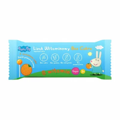 Lizak Witaminowy Bez Cukru Peppa Pig Świnka Peppa Mix Smaków 1 Sztuka