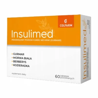 Colfarm Insulimed Gurmar Morwa Biała Berberys Kozieradka 60 Tabletek