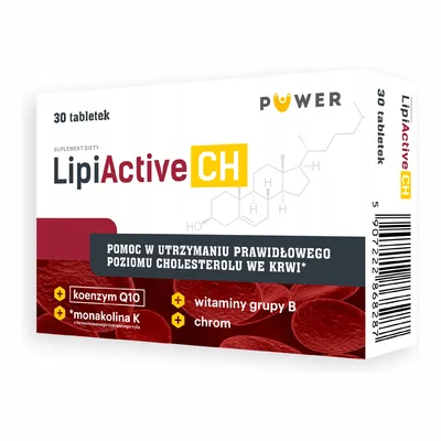 LipiActive CH Prawidłowy Poziom Cholesterolu Monakolina 30 Tabletek
