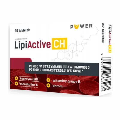 LipiActive CH Prawidłowy Poziom Cholesterolu Monakolina 30 Tabletek