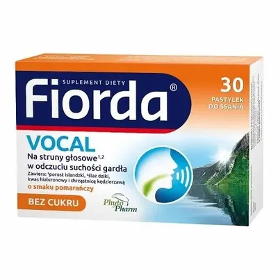 Fiorda Vocal O Smaku Pomarańczowym 30 Pastylek Do Ssania