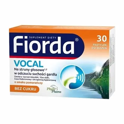 Fiorda Vocal O Smaku Pomarańczowym 30 Pastylek Do Ssania