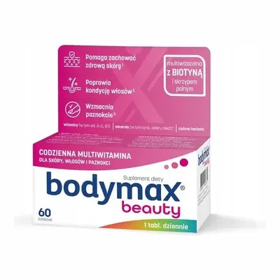 Bodymax Beauty Włosy Skóra Paznokcie Multiwitamina 60 Tabletek