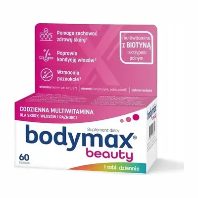 Bodymax Beauty Włosy Skóra Paznokcie Multiwitamina 60 Tabletek