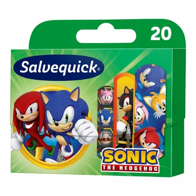 Plastry Sonic Dla Dzieci Wodoodporne 20 Sztuk