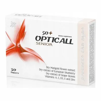 Opticall Senior 50+ Luteina + Zeaksantyna 30 Tabletek